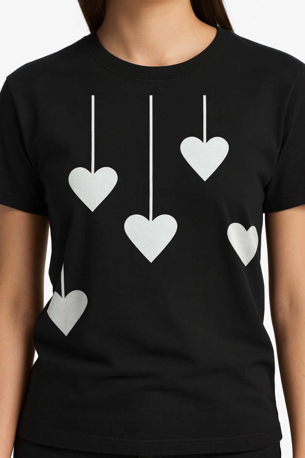 Corazones Colgados Blanco
