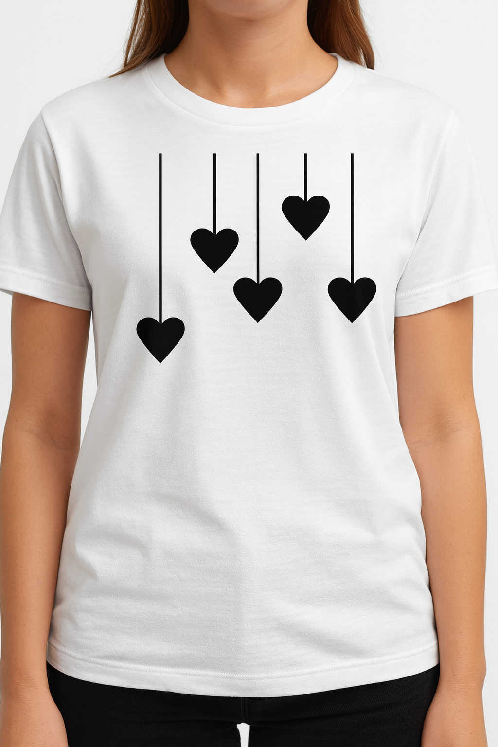 Corazones Colgados Negros